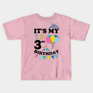 Kids It's My 3rd Birthday Celebrating three years Kids T-Shirt